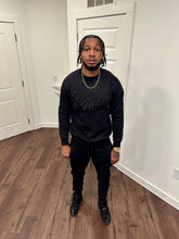Load image into Gallery viewer, Black Classic Crewneck Set