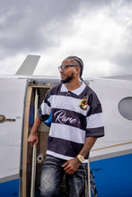 Load image into Gallery viewer, White &amp; Black Rugby Polo